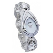 Sekonda Ladies Seksy Silver Tone Tear Drop Crystal Watch 4005