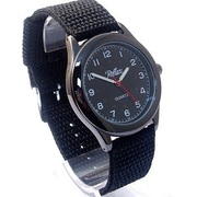 Mens Large Watch by Reflex with Black Canvas/Webbing Strap 101002gn