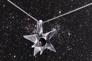 Solid Silver Star Meteorite Necklace