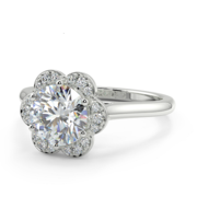 Clover - Diamond Engagement Ring - CBJ-CL-WG-RD-003