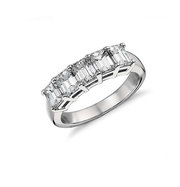 Classic Five Cut Emerald Engagement Ring