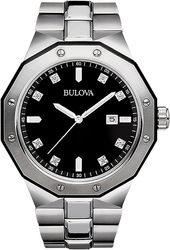 Bulova Men's Classic Stainless Steel 3-Hand Date Quartz Watch with Dia