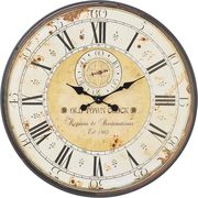 Deco 79 Wooden Decorative Wall Clock Distressed Vintage Style Wall Clo