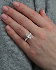 The 2ct Marquise Cut U-Prong Setting ring caught the eye with its stri