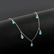 18 ct 5-drop ethiopian opal necklace